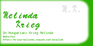 melinda krieg business card